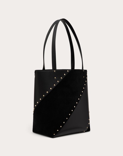 Red Valentino BORSA SHOPPING VALENTINO GARAVANI VALENTINO GARAVANI ROCKSTUD WISPY IN VITELLO E CAMOSCIO Vendite Flash