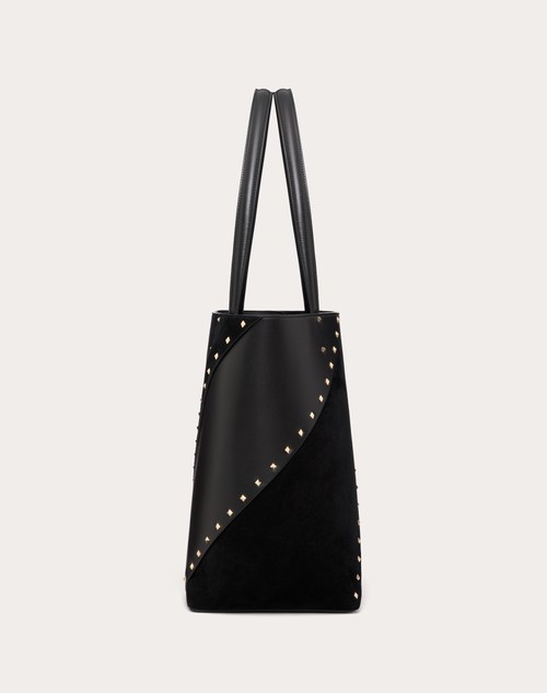 Red Valentino BORSA SHOPPING VALENTINO GARAVANI VALENTINO GARAVANI ROCKSTUD WISPY IN VITELLO E CAMOSCIO Vendite Flash