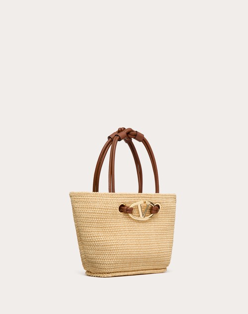 Red Valentino BORSA SHOPPING PICCOLA VALENTINO GARAVANI ESCAPE IN RAFIA Nuova