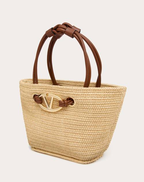 Red Valentino BORSA SHOPPING PICCOLA VALENTINO GARAVANI ESCAPE IN RAFIA Nuova
