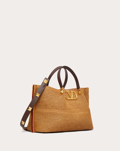 Red Valentino BORSA SHOPPING MEDIA IN RAFIA SINTETICA Moda