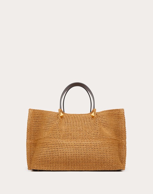 Red Valentino BORSA SHOPPING MEDIA IN RAFIA SINTETICA Moda