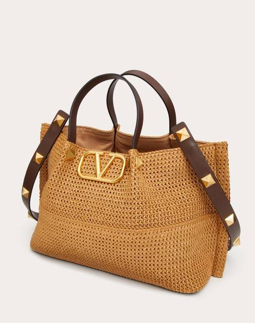 Red Valentino BORSA SHOPPING MEDIA IN RAFIA SINTETICA Moda