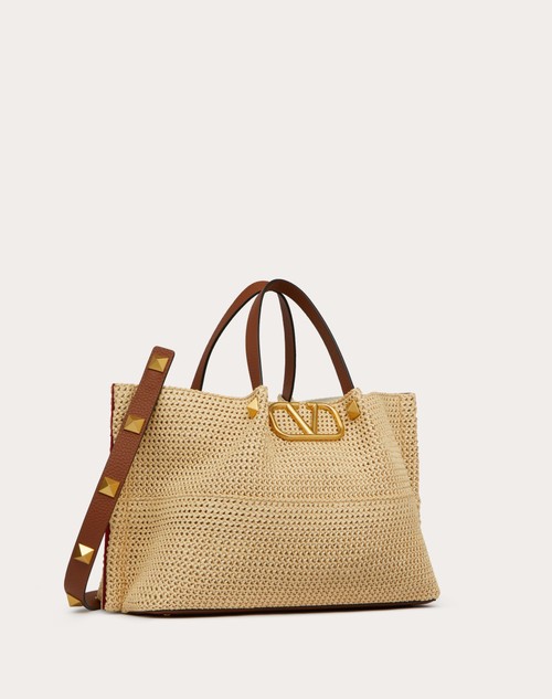 Red Valentino BORSA SHOPPING MEDIA IN RAFIA SINTETICA 2025