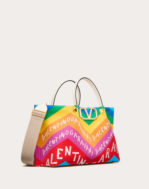 Red Valentino BORSA SHOPPING MEDIA VALENTINO GARAVANI ESCAPE IN CANVAS CON STAMPA CHEVRON24 Italy