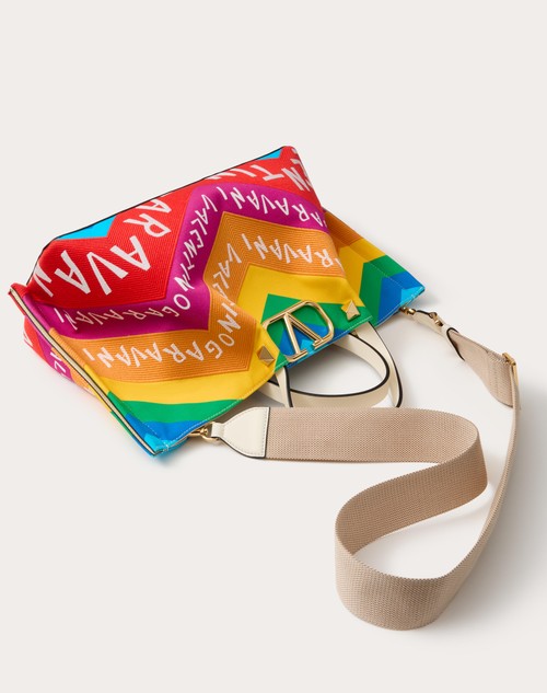 Red Valentino BORSA SHOPPING MEDIA VALENTINO GARAVANI ESCAPE IN CANVAS CON STAMPA CHEVRON24 Italy