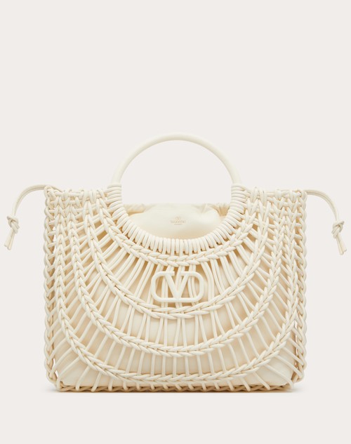 Red Valentino BORSA SHOPPING VALENTINO GARAVANI ALLKNOTS IN PELLE INTRECCIATA