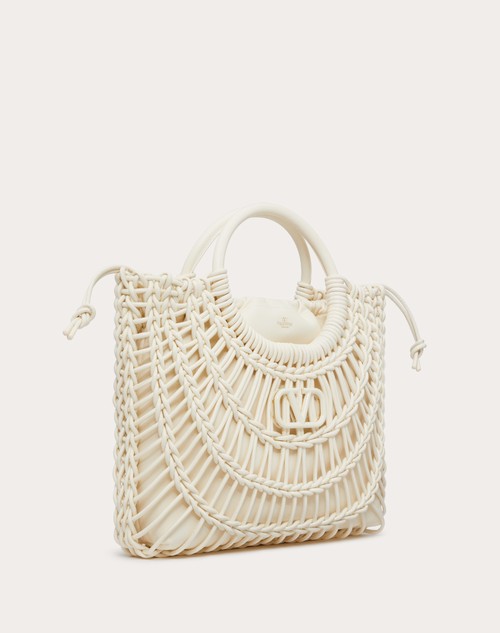 Red Valentino BORSA SHOPPING VALENTINO GARAVANI ALLKNOTS IN PELLE INTRECCIATA Qualità