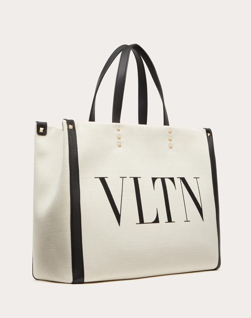 Red Valentino BORSA SHOPPING PICCOLA IN CANVAS CON STAMPA VLTN Spedizione Gratuita