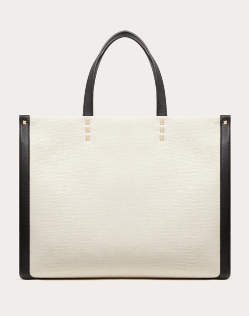 Red Valentino BORSA SHOPPING PICCOLA IN CANVAS CON STAMPA VLTN Spedizione Gratuita