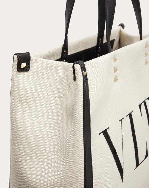 Red Valentino BORSA SHOPPING PICCOLA IN CANVAS CON STAMPA VLTN Spedizione Gratuita