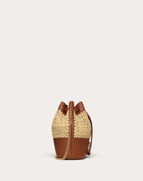 Red Valentino MINI SECCHIELLO CON CATENA VLOGO SIGNATURE IN RAFIA Pezzi Unici