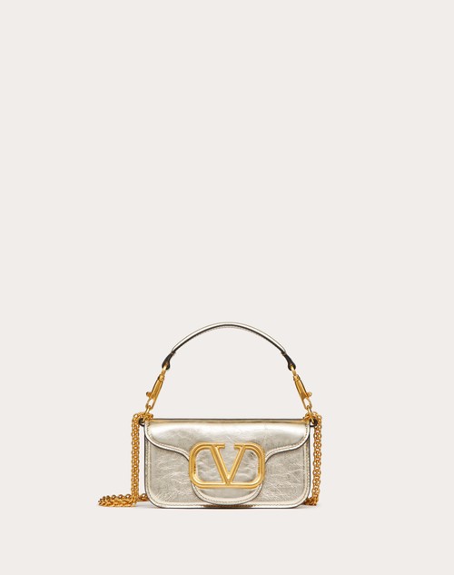 Red Valentino BORSA PICCOLA A SPALLA VALENTINO GARAVANI LOCÒ IN VITELLO METALLIZZATO