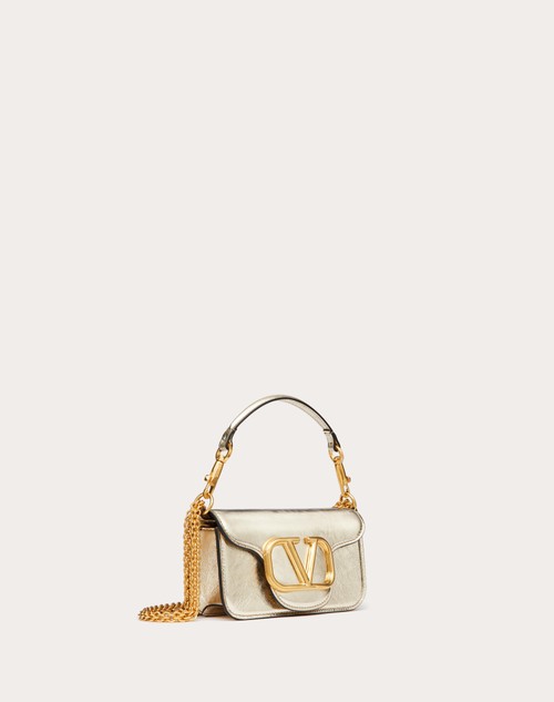 Red Valentino BORSA PICCOLA A SPALLA VALENTINO GARAVANI LOCÒ IN VITELLO METALLIZZATO Acquista Ora