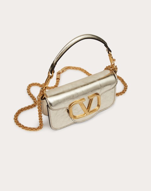 Red Valentino BORSA PICCOLA A SPALLA VALENTINO GARAVANI LOCÒ IN VITELLO METALLIZZATO Acquista Ora