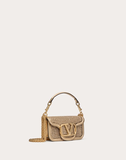 Red Valentino BORSA PICCOLA A SPALLA VALENTINO GARAVANI LOCÒ IN PELLE INTRECCIATA METALLIZZATA Promozione Limitata