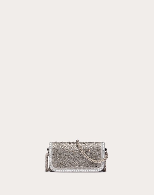 Red Valentino BORSA PICCOLA A SPALLA VALENTINO GARAVANI LOCÒ CON STRASS Vendita Calda
