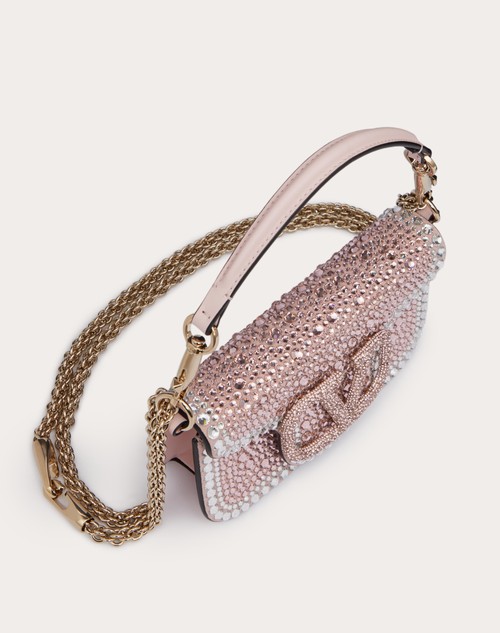 Red Valentino BORSA PICCOLA A SPALLA VALENTINO GARAVANI LOCÒ CON STRASS In Saldo