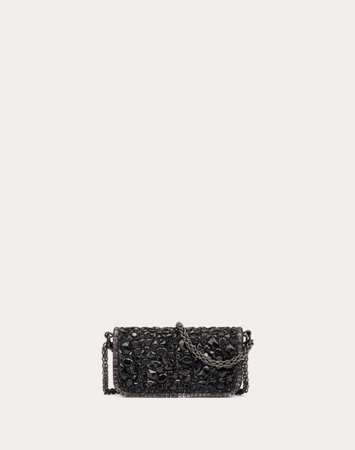 Red Valentino BORSA PICCOLA A SPALLA LOCÒ CON CRISTALLI Nuova