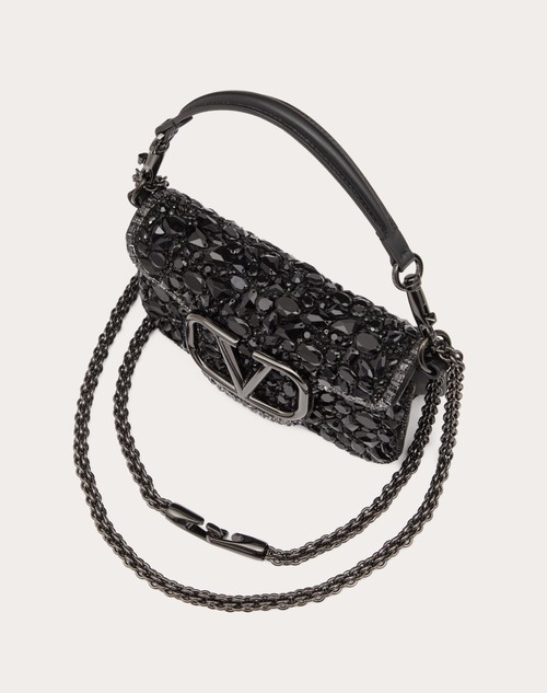 Red Valentino BORSA PICCOLA A SPALLA LOCÒ CON CRISTALLI Nuova