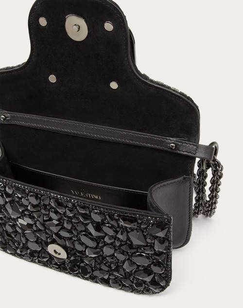 Red Valentino BORSA PICCOLA A SPALLA LOCÒ CON CRISTALLI Nuova