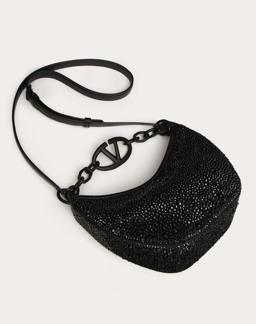 Red Valentino MINI HOBO VLOGO MOON BAG CON STRASS Italia