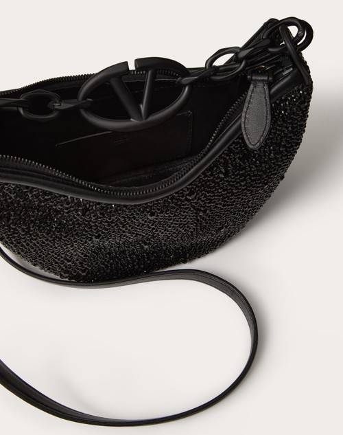 Red Valentino MINI HOBO VLOGO MOON BAG CON STRASS Italia