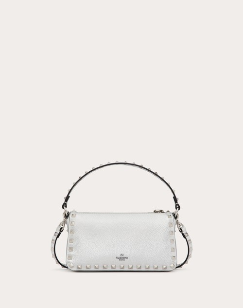 Red Valentino BORSA PICCOLA A TRACOLLA ROCKSTUD IN VITELLO GRANATO METALLIZZATO Qualità Garantita