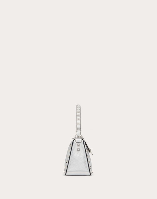Red Valentino BORSA PICCOLA A TRACOLLA ROCKSTUD IN VITELLO GRANATO METALLIZZATO Qualità Garantita