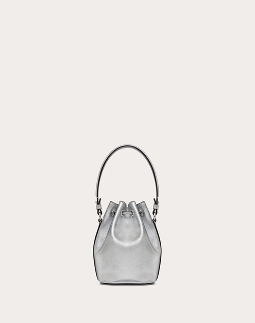 Red Valentino MINI BORSA A SECCHIELLO VLOGO SIGNATURE IN NAPPA METALLIZZATA Shopping Online