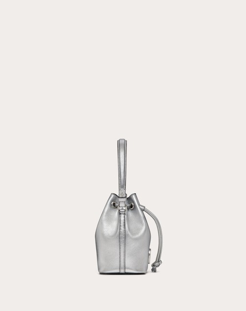 Red Valentino MINI BORSA A SECCHIELLO VLOGO SIGNATURE IN NAPPA METALLIZZATA Shopping Online