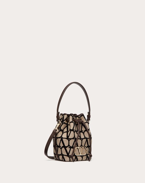 Red Valentino MINI BORSA A SECCHIELLO VLOGO SIGNATURE IN TOILE ICONOGRAPHE Sottocosto