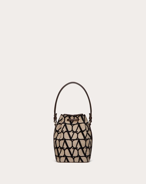 Red Valentino MINI BORSA A SECCHIELLO VLOGO SIGNATURE IN TOILE ICONOGRAPHE Sottocosto