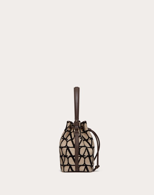 Red Valentino MINI BORSA A SECCHIELLO VLOGO SIGNATURE IN TOILE ICONOGRAPHE Sottocosto