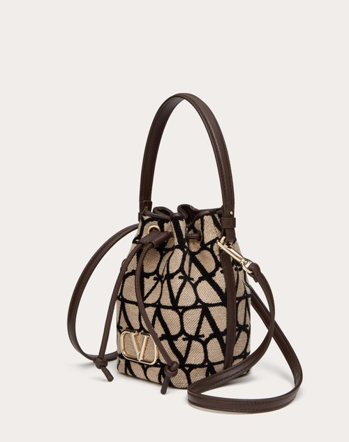Red Valentino MINI BORSA A SECCHIELLO VLOGO SIGNATURE IN TOILE ICONOGRAPHE Sottocosto