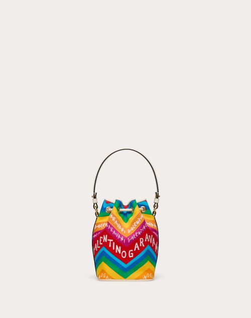Red Valentino MINI BORSA A SECCHIELLO VALENTINO GARAVANI ESCAPE IN CANVAS CON STAMPA CHEVRON24 Online