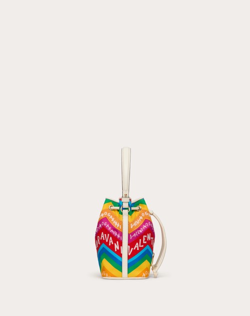 Red Valentino MINI BORSA A SECCHIELLO VALENTINO GARAVANI ESCAPE IN CANVAS CON STAMPA CHEVRON24 Online