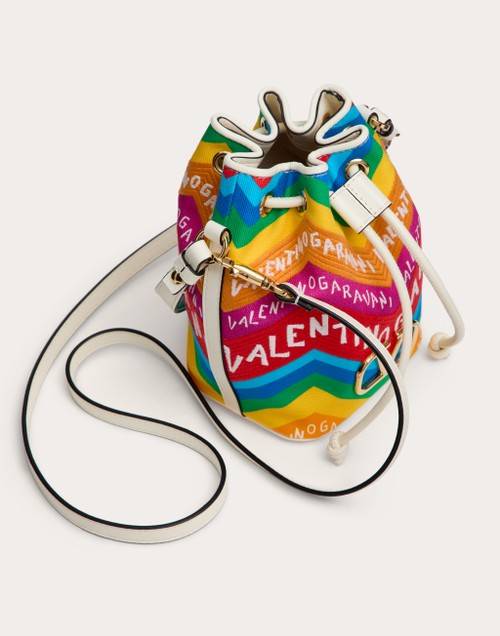 Red Valentino MINI BORSA A SECCHIELLO VALENTINO GARAVANI ESCAPE IN CANVAS CON STAMPA CHEVRON24 Online