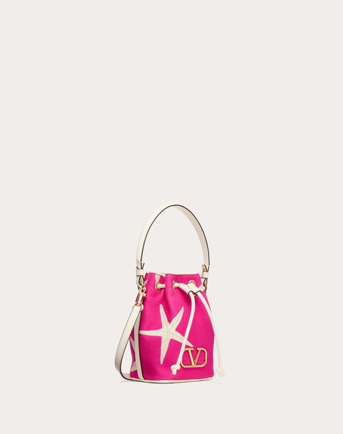 Red Valentino MINI BORSA A SECCHIELLO VALENTINO GARAVANI ESCAPE IN CANVAS CON STAMPA STARFISH Outlet