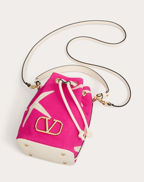 Red Valentino MINI BORSA A SECCHIELLO VALENTINO GARAVANI ESCAPE IN CANVAS CON STAMPA STARFISH Outlet