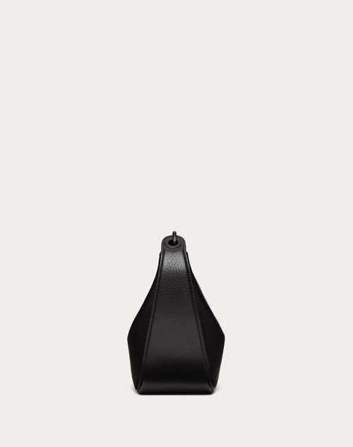 Red Valentino HOBO PICCOLA VLOGO MOON BAG IN VITELLO GRANATO CON CATENA Pezzi Unici
