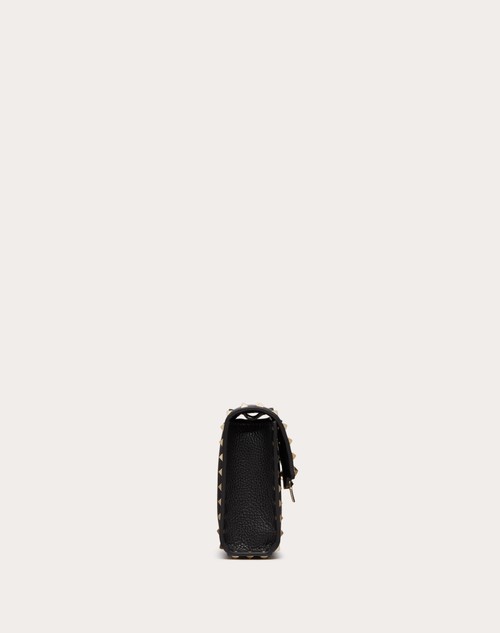 Red Valentino BORSA PICCOLA A TRACOLLA ROCKSTUD IN VITELLO GRANATO Nuovo