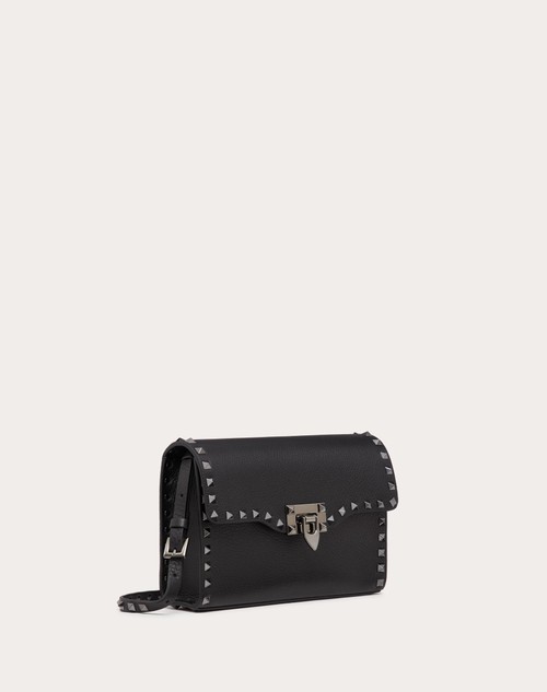 Red Valentino BORSA PICCOLA A TRACOLLA ROCKSTUD IN VITELLO GRANATO Promozione