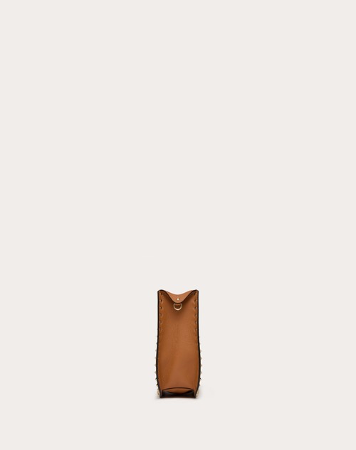 Red Valentino BORSA HOBO VALENTINO GARAVANI ROCKSTUD IN VITELLO GRANATO Pezzi Unici