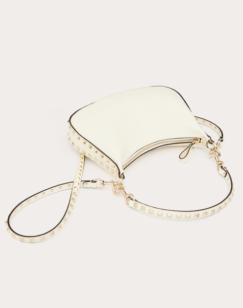 Red Valentino HOBO PICCOLA VALENTINO GARAVANI ROCKSTUD IN VITELLO GRANATO Soddisfazione Garantita
