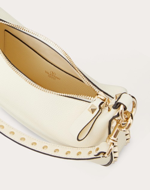 Red Valentino HOBO PICCOLA VALENTINO GARAVANI ROCKSTUD IN VITELLO GRANATO Qualità Garantita