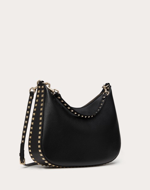 Red Valentino HOBO VALENTINO GARAVANI ROCKSTUD IN VITELLO GRANATO Negozi Online