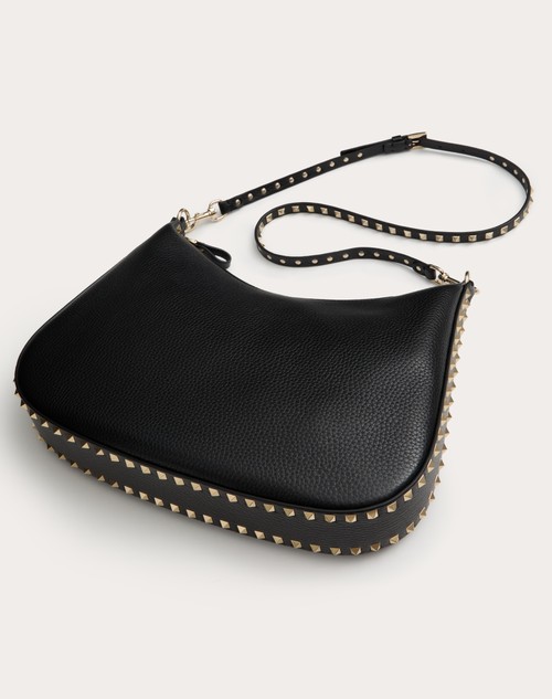 Red Valentino HOBO VALENTINO GARAVANI ROCKSTUD IN VITELLO GRANATO Negozi Online