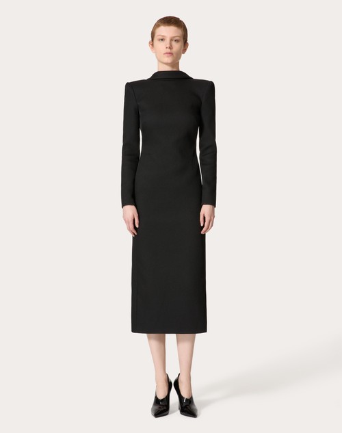 Red Valentino ABITO MIDI IN STRUCTURED DIAGONAL Vendita