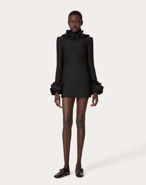 Red Valentino ABITO CORTO IN CREPE COUTURE RICAMATO Promozione
